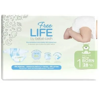 Freelife by bebecash nou născut mărimea 1 2-4 kg talie 30-41 cm 28 bucăți — preț și oferte