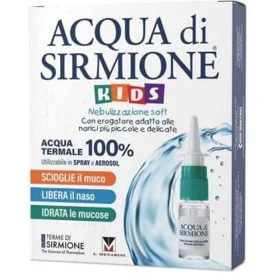 Acqua di sirmione copii nebulizare apă termală moale 100% 6 flacoane multidoză 15 ml — preț și oferte