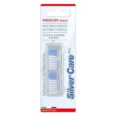 Silvercare periuță de dinți medie de rezervă 2 bucăți — preț și oferte