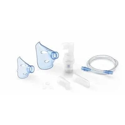 Kit de accesorii de rezervă Soffio cube cu fiolă, piesă bucală și sigiliu nazal, mască pediatrică și pentru adulți, tub și filtre de rezervă și geantă pentru accesorii — preț și oferte