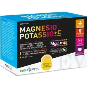 Magneziu potasiu +c vitamina aromă de lămâie 20 pliculețe de 3,8 g