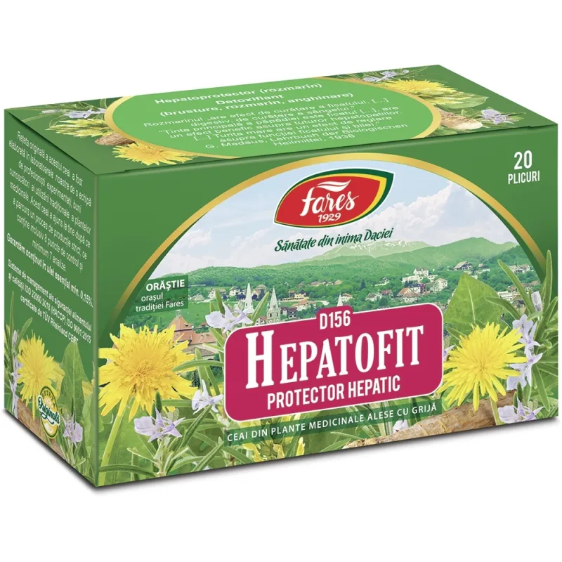 Ceai Hepatofit D156 - 20 Plicuri, Fares — preț și oferte