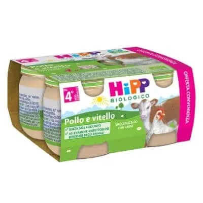 Hipp bio omogenizat pui și vițel 4 bucăți 80 g — preț și oferte