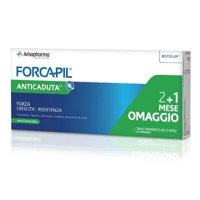 Forcapil anti-pierdere a părului 90cpr 2 + 1 lună gratuită — preț și oferte