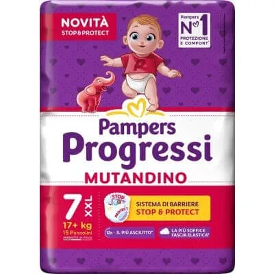 Pampers Progress Chiloți xxl 15 bucăți — preț și oferte