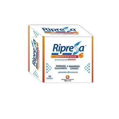 Ripresa 30bust 10g supliment alimentar de magneziu și potasiu pliculețe efervescente utile în stările de oboseală — preț și oferte