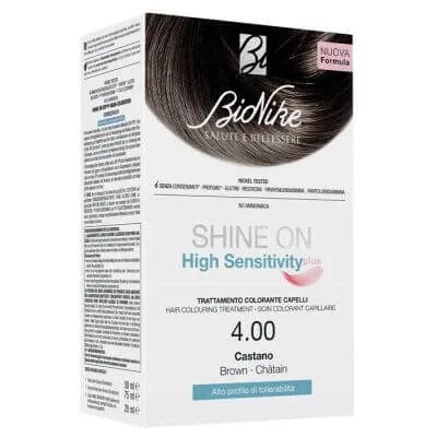 Shine on high sensitivity plus brown 4.00 cremă detector 75 ml + cremă colorantă 50 ml — preț și oferte