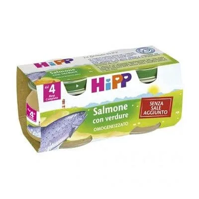 Hipp somon omogenizat cu legume 2x80 g — preț și oferte