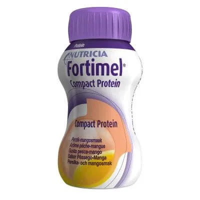 Nutricia fortimel compact proteine gust piersică și mango 4 sticle 125 ml — preț și oferte