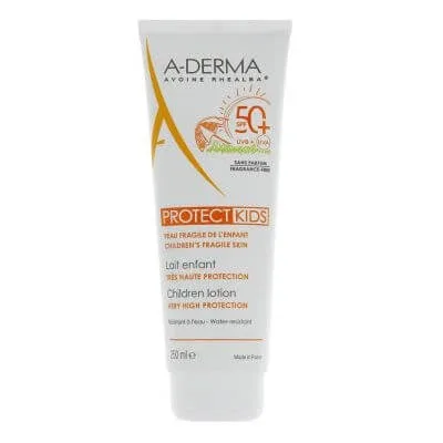 Aderma a-derma protect kids lapte 50+ 250 ml — preț și oferte