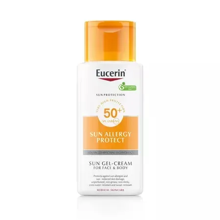 Cremă de corp cu SPF 50+ împotriva alergiei la soare Sun Protection, 150 ml, Eucerin — preț și oferte