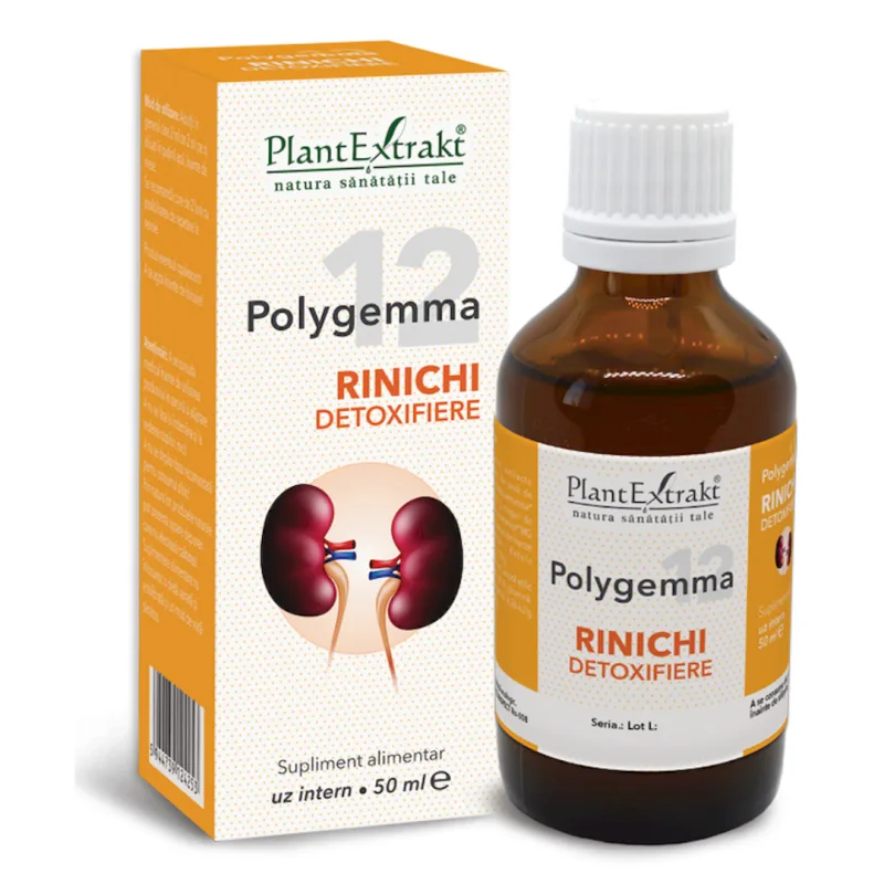 Polygemma 12, Rinichi detoxifiere, 50 ml, Plant Extrakt PLANTEXTRAKT — preț și oferte