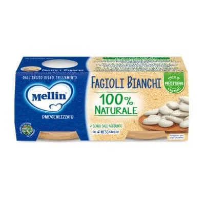 Fasole albă omogenizată Mellin 2 x 80 g — preț și oferte