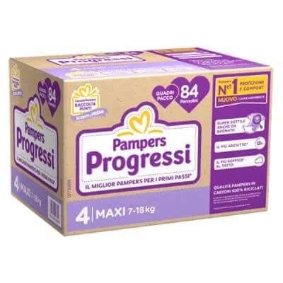 Pampers quadri progressi maxi 84 bucăți — preț și oferte