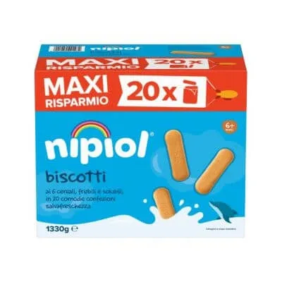 Biscuiți Nipiol 6 cereale pachet special 20 pachete de 66,5 g — preț și oferte