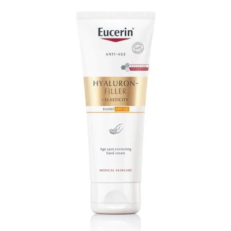 Cremă de mâini corectoare SPF30 Hyaluron-Filler + Elasticity, 75 ml, Eucerin — preț și oferte