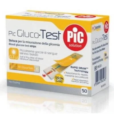 Benzi de testare a glicemiei pic glucotest 50 buc — preț și oferte