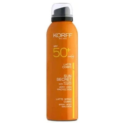 Korff sun secret body spray lapte spf50+ 200 ml — preț și oferte