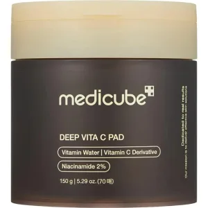 Medicube Deep Vita C Pad, dischete tonice cu vitamina C pentru ten luminos, 70 bucăți