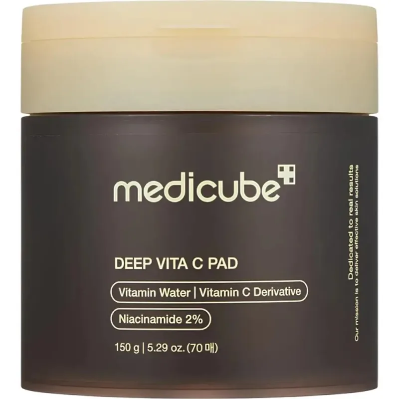 Medicube Deep Vita C Pad, dischete tonice cu vitamina C pentru ten luminos, 70 bucăți — preț și oferte
