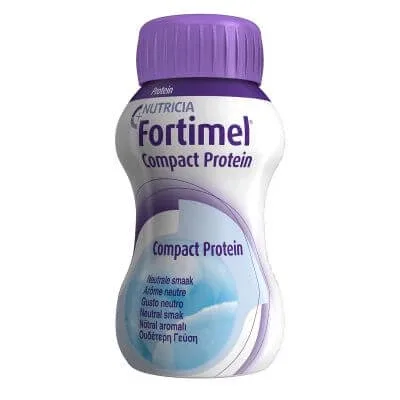 Nutricia fortimel compact proteine aromă neutră 4 x 125 ml sticle — preț și oferte