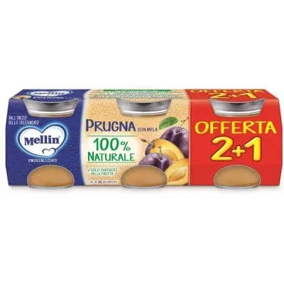 Prune omogenizate Mellin 3 bucăți 100 g — preț și oferte