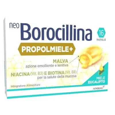 Neoborocilină propolis+ miere/eucalipt 16 comprimate — preț și oferte