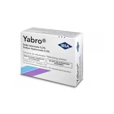 Yabro 10 flacoane 3ml acid hialuronic 0,3% soluție pentru nebulizare — preț și oferte