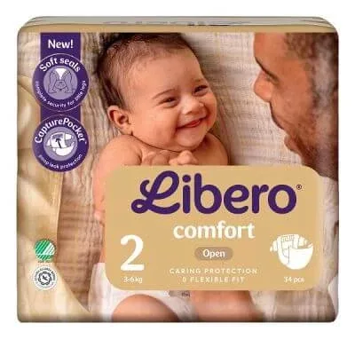 Libero comfort 2 3-6 kg 34 bucăți — preț și oferte
