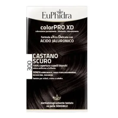 Euphidra colourpro xd 300 gel pentru colorarea părului maro închis în sticlă + activator + balsam + mănuși — preț și oferte