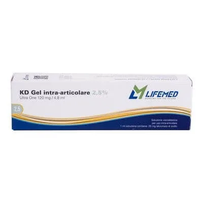 Seringă intraarticulară kd acid hialuronic gel 2,5% ultra one 120 mg/4,8 ml — preț și oferte