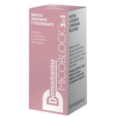 Dermovitamina micoblock 3 în 1 lac de unghii hidratant și respirabil nude 5 ml — preț și oferte