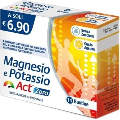 Magneziu și potasiu Act Zero 14 pliculețe — preț și oferte
