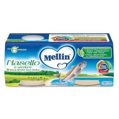 Merluciu omogenizat Mellin 2 x 80 g — preț și oferte