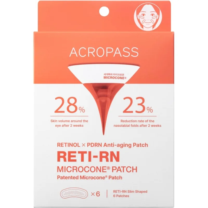 Plasturi antirid cu retinol pentru zone localizate ACROPASS Reti-RN Microcone Patch Slim Type, 6 buc — preț și oferte