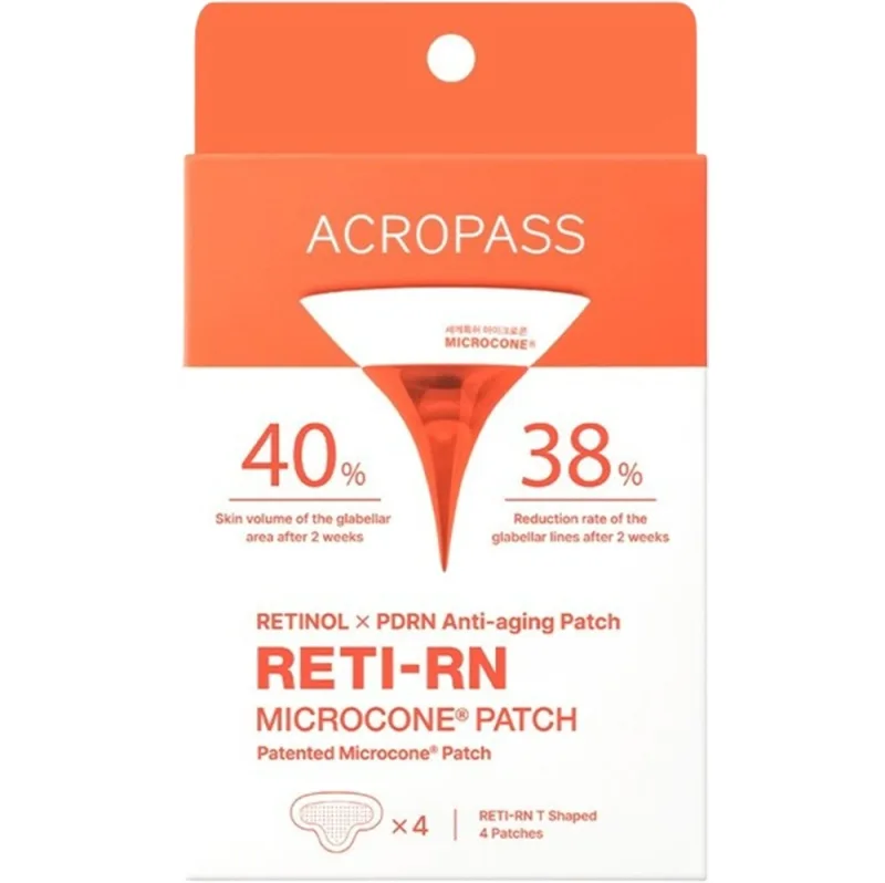 Plasturi antirid cu retinol pentru frunte ACROPASS Reti-RN Microcone Patch T-Shape, 4 buc — preț și oferte