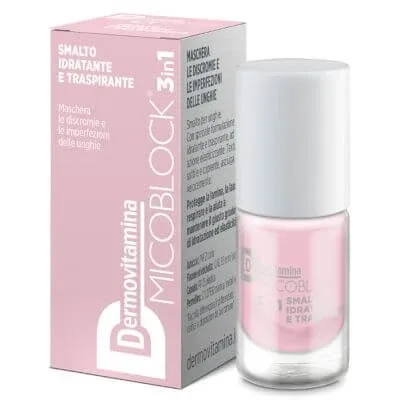 Dermovitamina micoblock 3 în 1 lac de unghii hidratant și respirabil roz deschis 5 ml — preț și oferte