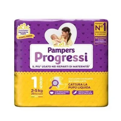Pampers progrese nou-născut scutec 1 2-5kg 28 bucăți — preț și oferte