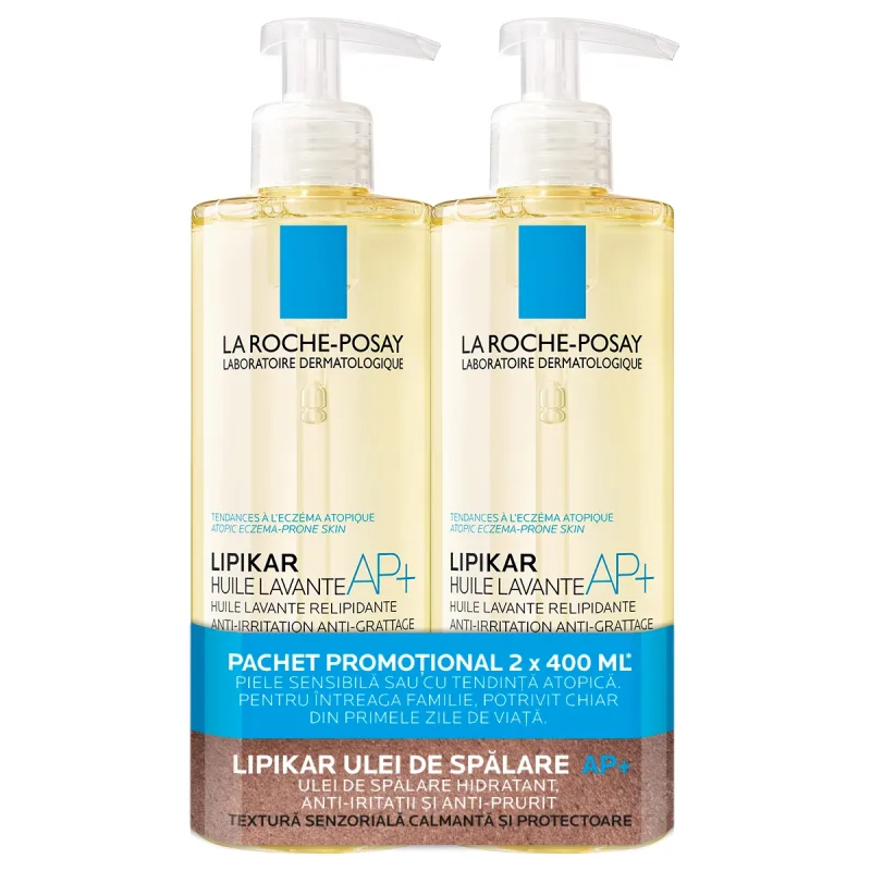 La Roche-Posay Lipikar Ulei de Spalare AP+ 2x400ml – Curatare piele uscata si atopica LA ROCHE POSAY — preț și oferte