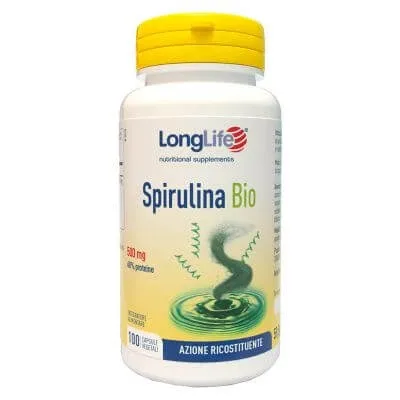 Longlife spirulina bio 500 mg 100 capsule vegetariene — preț și oferte