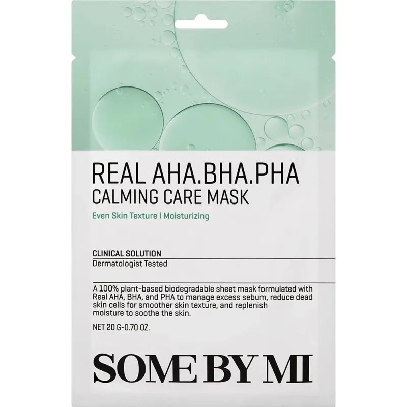 Mască de față calmantă cu AHA, BHA și PHA, 20 g, Some By Mi — preț și oferte