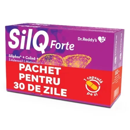 SilQ Forte 15 + 15 capsule - suport pentru sanatatea ficatului si efect antioxidant DR. REDDY`S — preț și oferte