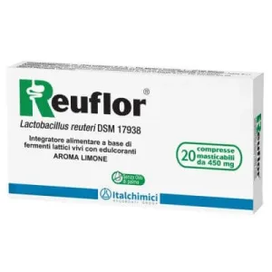 Reuflor 20 comprimate masticabile cu aromă de lămâie