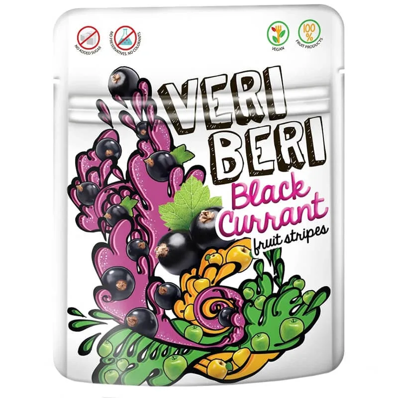 Veri Beri, jeleuri cu aromă de coacăze negre, 50 g — preț și oferte