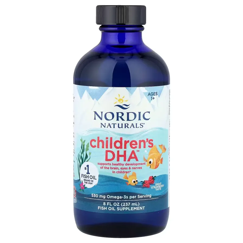 Nordic Naturals Children's DHA Omega-3, pentru copii 1-6 ani, aromă de căpșuni, 237 ml NEW NORDIC — preț și oferte