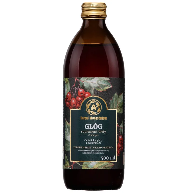 Herbal Monasterium Hawthorn, 100% suc cu vitamina C, 500 ml — preț și oferte