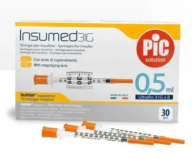 INSUMATE SERINGI DE INSULINĂ 0,5ML 30 BUC. — preț și oferte
