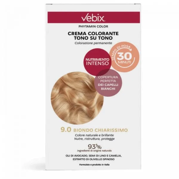 VEBIX TONE-IN-TONE CREMĂ COLORANTĂ PENTRU PĂR 9.0 BLOND DESCHIS — preț și oferte