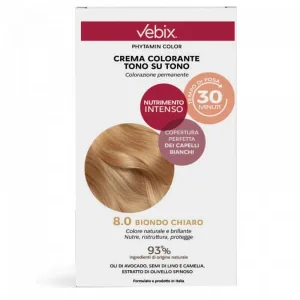 VEBIX TONE-IN-TONE CREMĂ COLORANTĂ PENTRU PĂR 8.0 BLOND DESCHIS