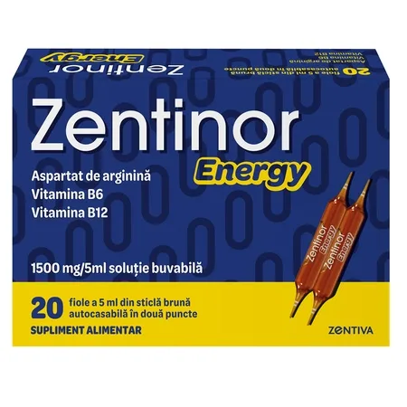 Zentinor Energy, 20 fiole, Zentiva — preț și oferte